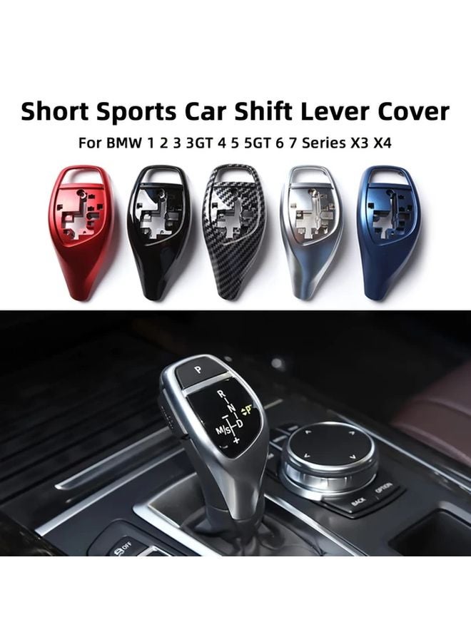 Carbon Fiber Pattern Short Shift Lever Cover For BMW 3 4 5 6 Series X3 X4 - Image 1